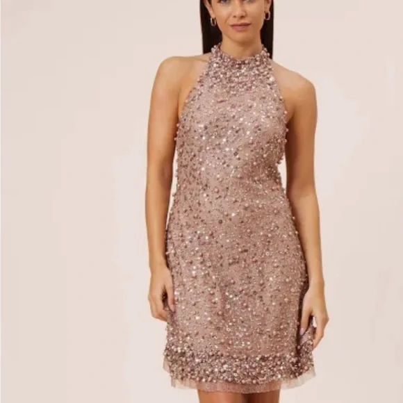 Adrianna Papell | Dresses | Adrianna Papell Aidan Mattox Taupe | Poshmark